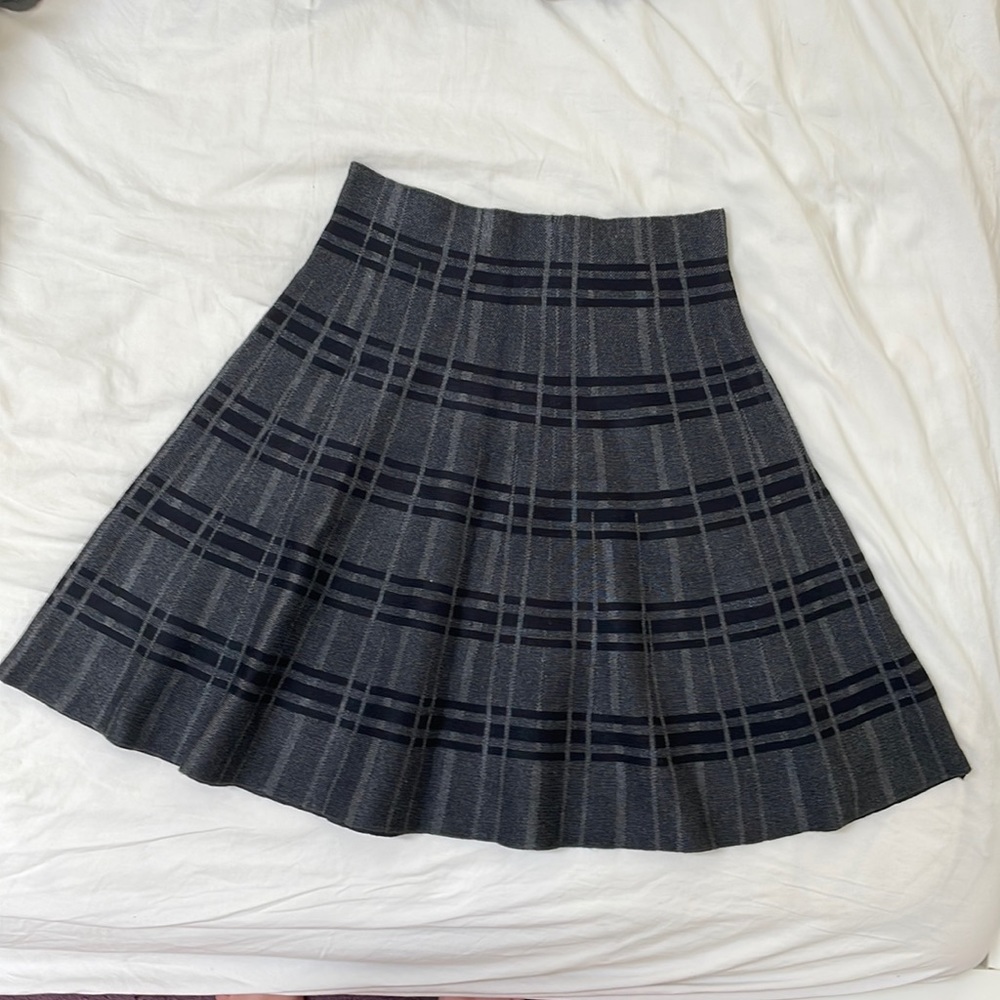 NWT Max Studio black and grey skater skirt